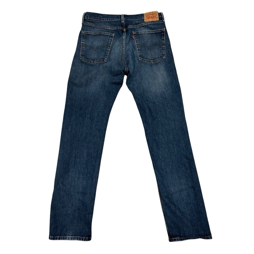 Levis 505 Jeans Mens 36X34 (Actual 34X34) Straight Leg Blue Denim - Picture 3 of 9
